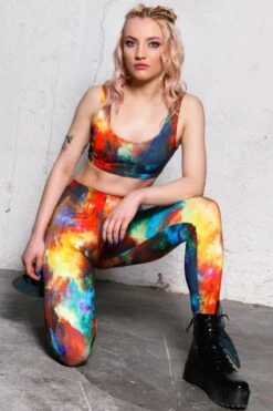 Space Art Leggings 9 Space Art Leggings -Unique Clothing devil space art leggings