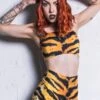 Tiger High Waisted Shorts 1 Tiger High Waisted Shorts -Unique Clothing devil tiger high waisted shorts