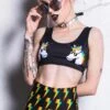 Unicorn Crop Top -Unique Clothing devil unicorn crop top bcf9ef6a 369d 452b a083 8c5132e10d49