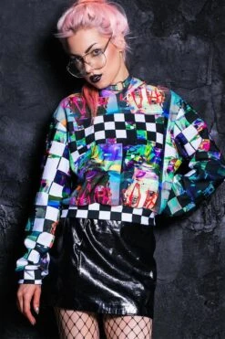 Virtual Love Cropped Hoodie -Unique Clothing devil virtual love cropped hoodie 0f7b068a 3610 44db 9f94 2eab9ba0eaa5