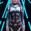 Bionic Prototype Bodycon Dress -Unique Clothing devil walking bionic dress