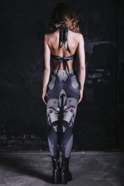 Black Mermaid Leggings -Unique Clothing devil walking black mermaid leggings