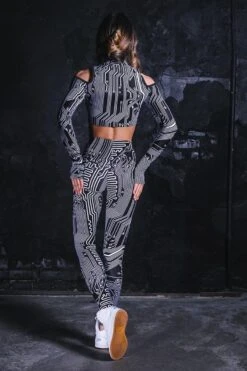 Circuit Board Leggings -Unique Clothing devil walking circuit board leggings