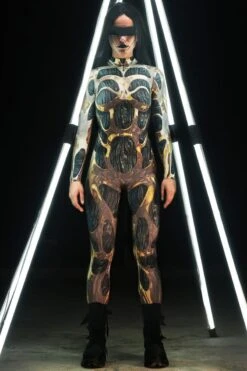 Golden Cyborg Women Costume -Unique Clothing devil walking cosplay cyborg costume