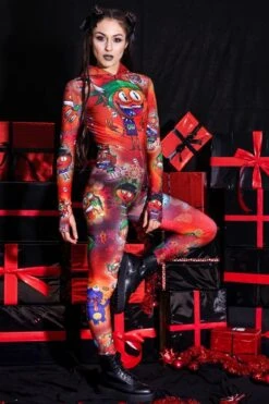 Devil's Party Red Slim-fit Onesie