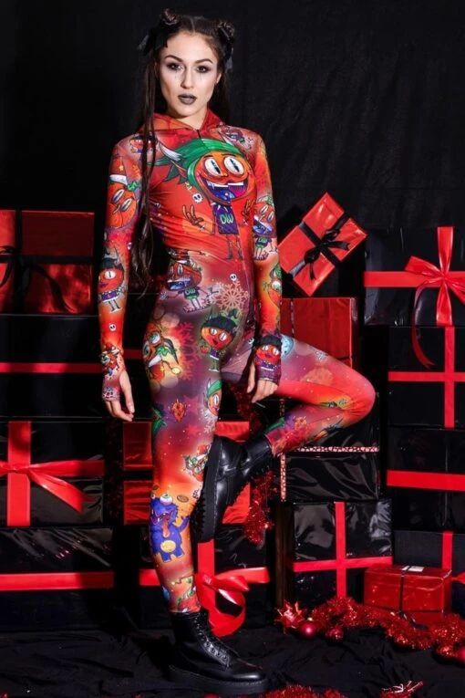 Devil's Party Red Slim-fit Onesie