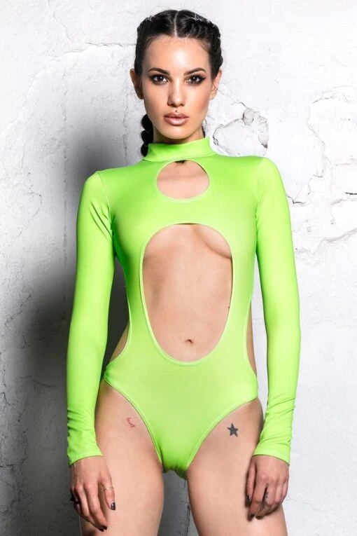 Neon Green Long Sleeve Bodysuit