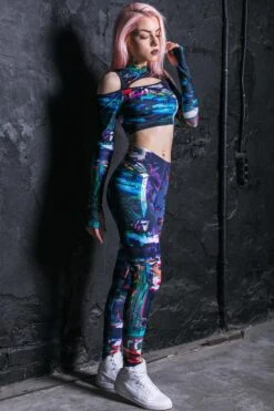 Forbidden Code Cold Shoulder Crop Top 9 Forbidden Code Cold Shoulder Crop Top -Unique Clothing devil walking forbidden code cut out crop top