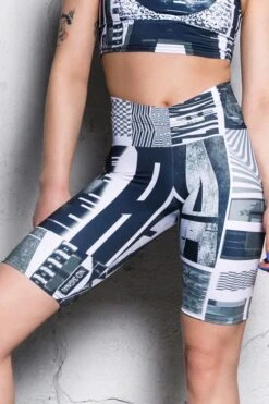 Hysteria Biker Shorts -Unique Clothing devil walking hysteria biker shorts