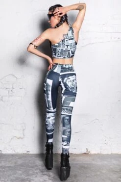 Hysteria Leggings 9 Hysteria Leggings -Unique Clothing devil walking hysteria high waisted leggings