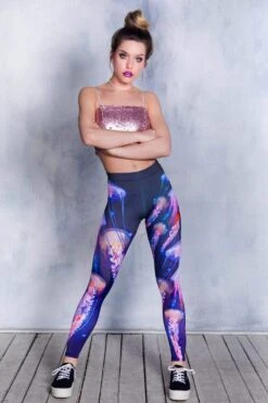 Jellyfish Leggings -Unique Clothing devil walking jelly fish