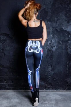 X-Ray Skeleton Leggings -Unique Clothing devil walking leggings skeleton