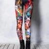 Love & Cursed Leggings -Unique Clothing devil walking love and cursed