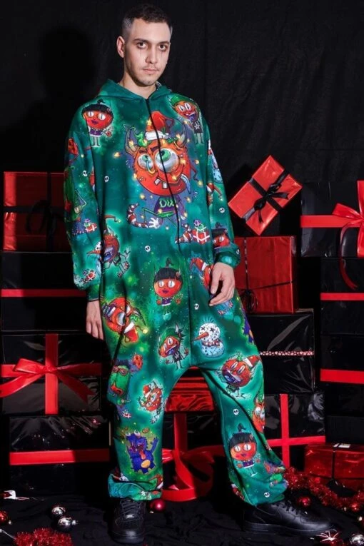 Naughty Devils Green Onesie For Men