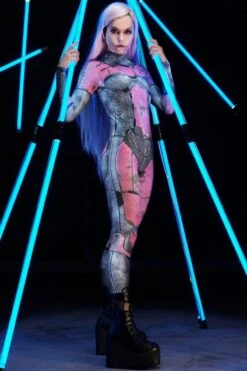 Pink Rusty Women Costume -Unique Clothing devil walking pink rusty women costyme