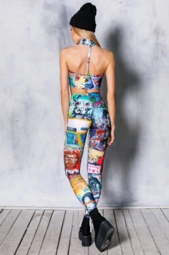 Pop Culture Leggings 8 Pop Culture Leggings -Unique Clothing devil walking pop culture leggings
