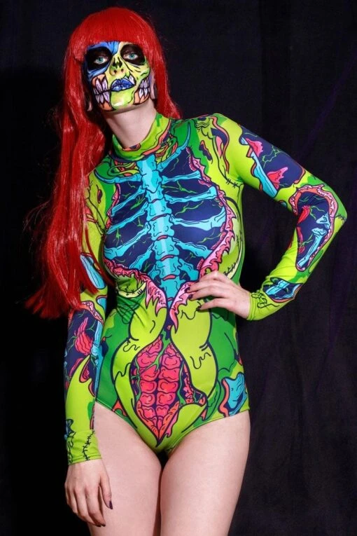 Punk Zombie Long Sleeve Bodysuit