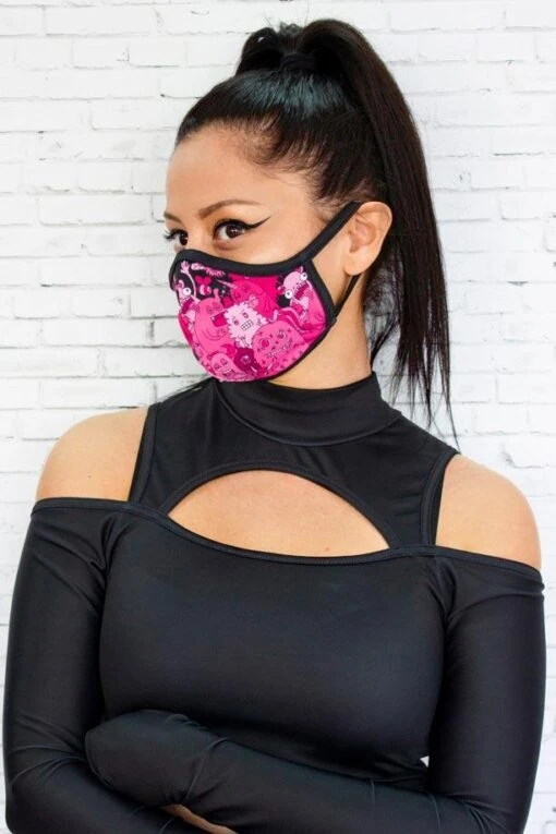 Pink Monsters Reusable Face Mask