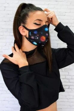 Lost Planets Reusable Face Mask -Unique Clothing devil walking reusable face mask d005b735 19a2 4f9f 81bb 3db5c01a8f5e