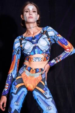 Robot Long Sleeve Top 8 Robot Long Sleeve Top -Unique Clothing devil walking robot long sleeve top