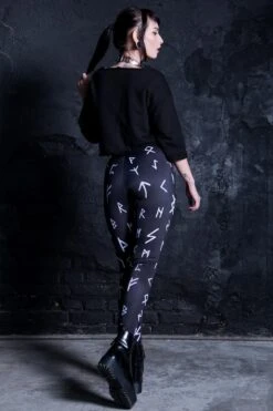 Rune Leggings -Unique Clothing devil walking rune leggings