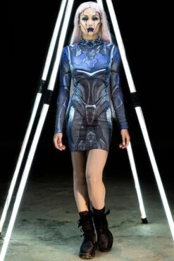 Titanium Armored Cosplay Dress 9 Titanium Armored Cosplay Dress -Unique Clothing devil walking titanium armored cosplay dress