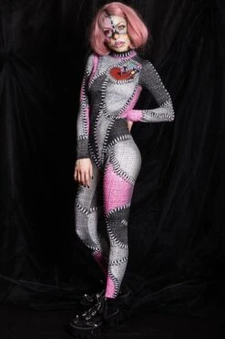 Voodoo Doll Costume -Unique Clothing devil walking voodoo doll catsuit