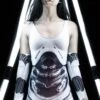 White Droid Cosplay Sleeveless Costume 2 White Droid Cosplay Sleeveless Costume -Unique Clothing devil walking white cosplay costume