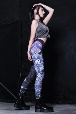 Witch Altar Leggings 9 Witch Altar Leggings -Unique Clothing devil walking witch altar