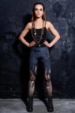 Wax Leggings -Unique Clothing devil wax leggings