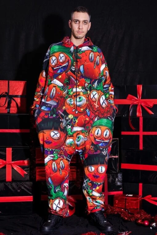 Devil Wears Tartan Onesie For Men