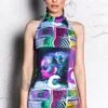 Digital Reality Sleeveless Jumpsuit -Unique Clothing digital reality catsuit