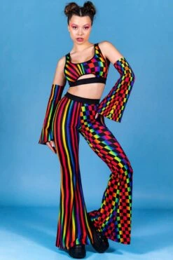 Disco Duality Bell Bottoms -Unique Clothing disco duality bell bottoms front view