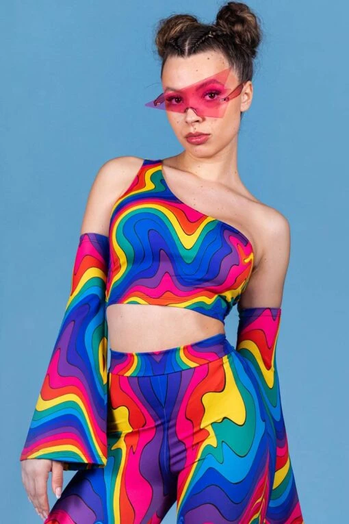 Drip & Dazzle One Shoulder Top