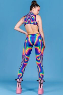 Electric Feel Cut Out Catsuit -Unique Clothing electric feel cut out catsuit back view