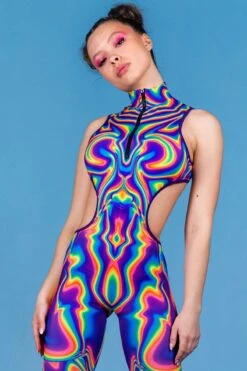 Electric Feel Cut Out Catsuit