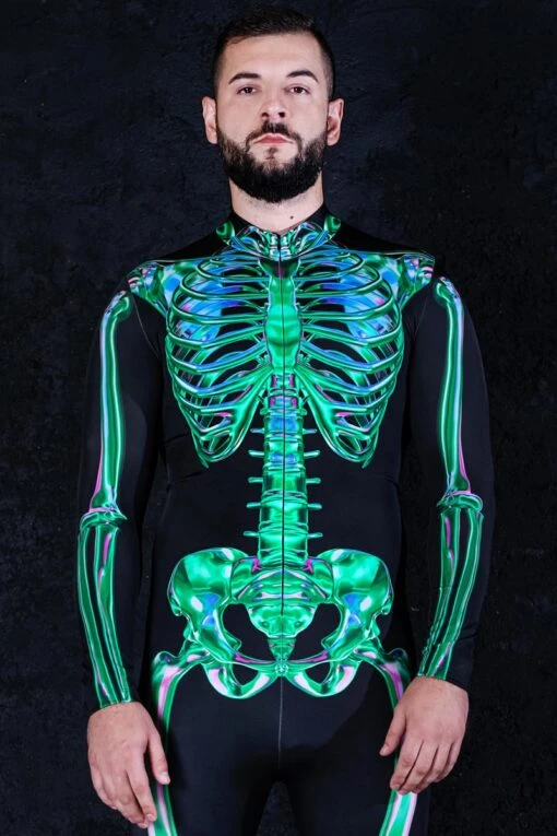 Emerald Skeleton Men Costume