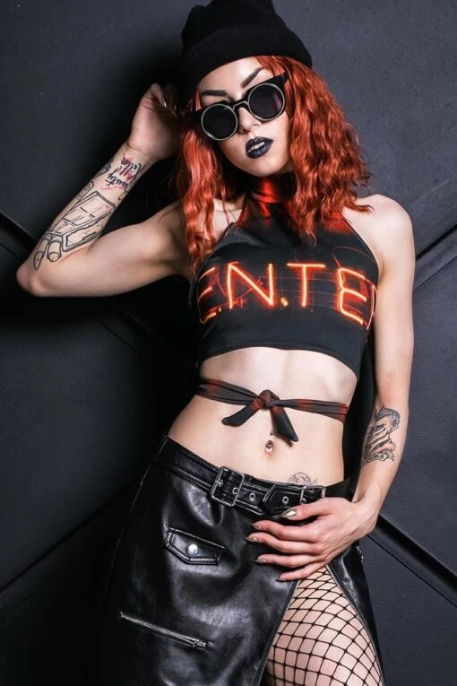 Enter Halter Neck Crop Top