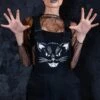 Evil Kitty Shortalls -Unique Clothing evil kitty shortalls