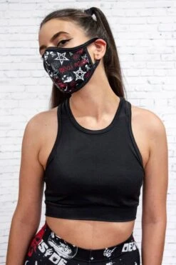 Devil Inside Face Mask -Unique Clothing face mask devil inside