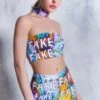 Fake Choker Boob Tube Top -Unique Clothing fake choker boob tube