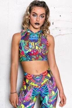 Funky Wild Creatures Hooded Top -Unique Clothing funky wild creatures hooded top