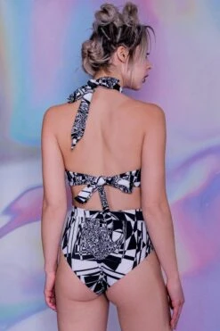 Glitch Alien Booty Shorts -Unique Clothing glitch alien booty shorts back view