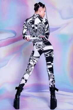 Glitch Alien Costume -Unique Clothing glitch alien costume back view