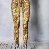 Golden Stars Leggings -Unique Clothing golden stars leggings