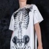 Graphic Skeleton Oversized Tee Dress -Unique Clothing graphic skeleton oversized tee dress