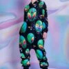 Green Alien Heads Onesie