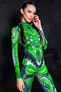 Green Biomechanical Catsuit
