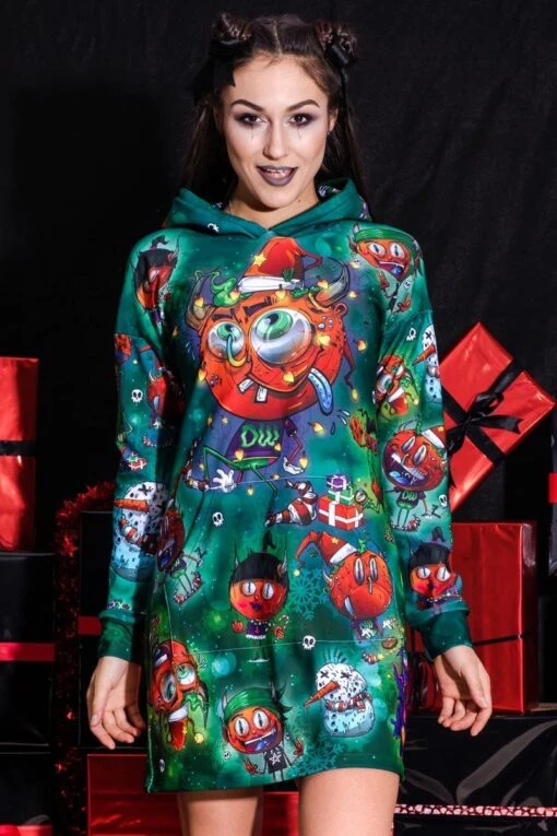 Naughty Devils Green Hoodie