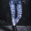 Grey Metal Leggings -Unique Clothing grey metal leggings